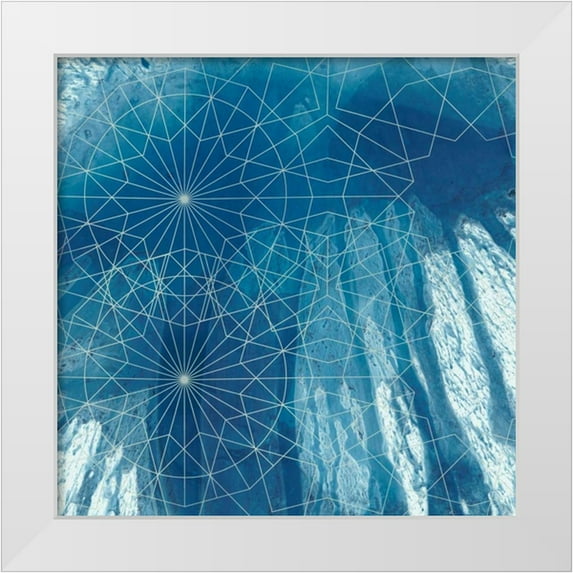 Chariklia, Zarris 15x15 White Modern Wood Framed Museum Art Print Titled - Crystalline III