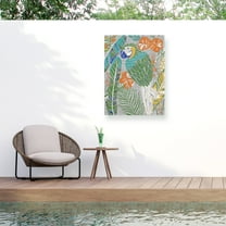 Chariklia Zarris 'Tropical Macaw' Outdoor Canvas 19x14