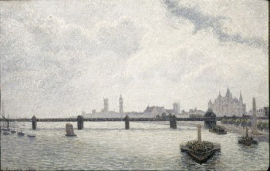 Charing Cross Bridge London Alfred Sisley (1839-1899 French) Canvas Art - Alfred Sisley (18 x 24)