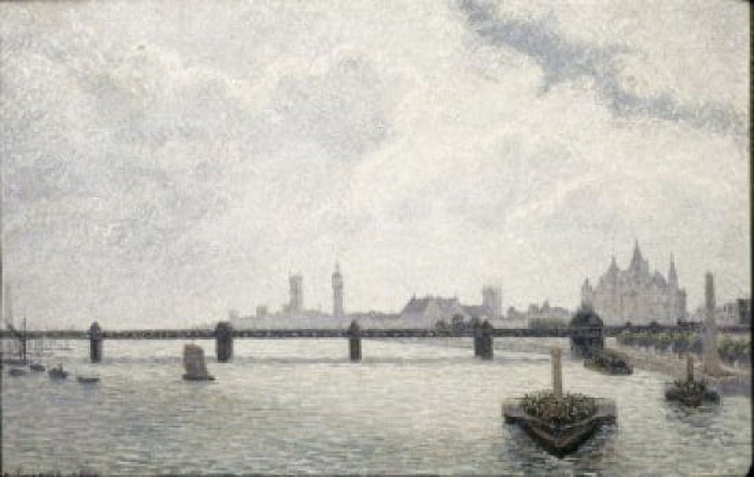 Charing Cross Bridge London Alfred Sisley (1839-1899 French) Canvas Art - Alfred Sisley (24 x 36)