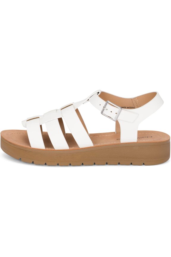 - Brag: Women's Open Toe Fisherman Gladiator Strappy Wedges with Ankle Heels, Buckle Platform Sandals (White Pu, 10)