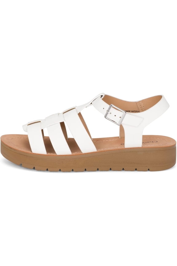 - Brag: Women's Open Toe Fisherman Gladiator Strappy Wedges with Ankle Heels, Buckle Platform Sandals (White Pu, 9)