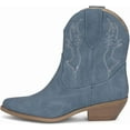 thumbnail image 1 of Chariot & Co -Susan- Womens Cowboy Cowgirl Western Ankle Booties Pointed Toe Boots (Denim Blue, 8), 1 of 6