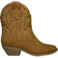 thumbnail image 1 of Chariot & Co -Susan- Womens Cowboy Cowgirl Western Ankle Booties Pointed Toe Boots (Tan NBPU, 7), 1 of 7