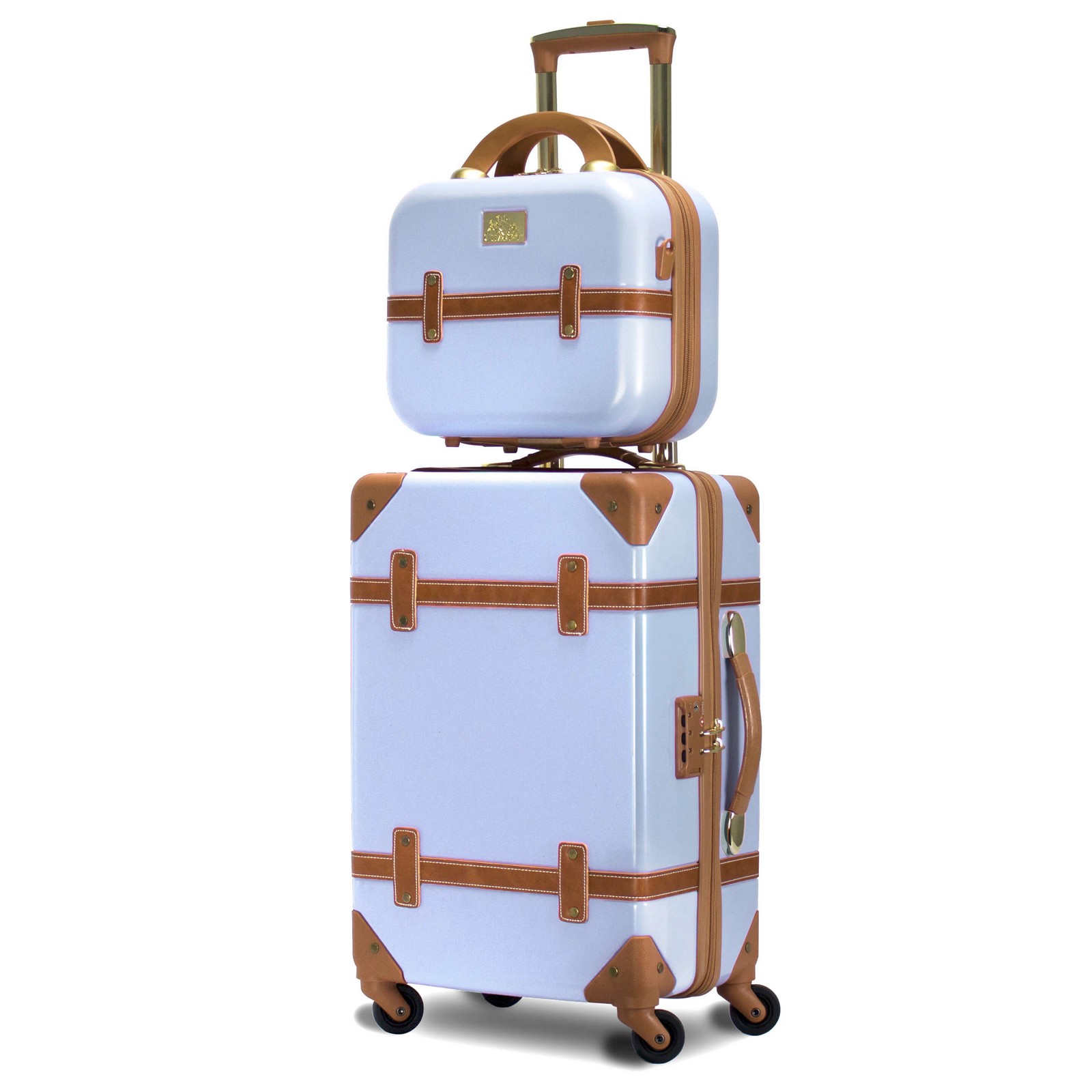 Chariot Gatsby 2-Piece Hardside Carry-On Luggage Set - Ice Blue - image 1 of 6