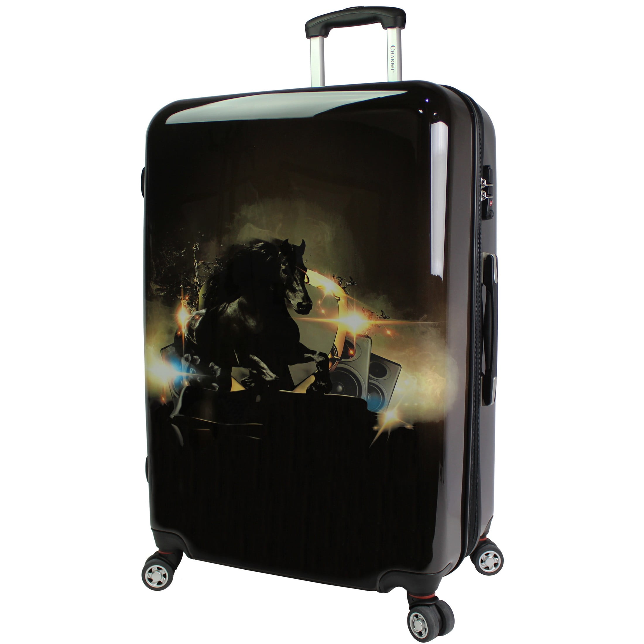 Chariot Horse Lovers 28-inch Hardside Spinner Luggage - Stallion Horse