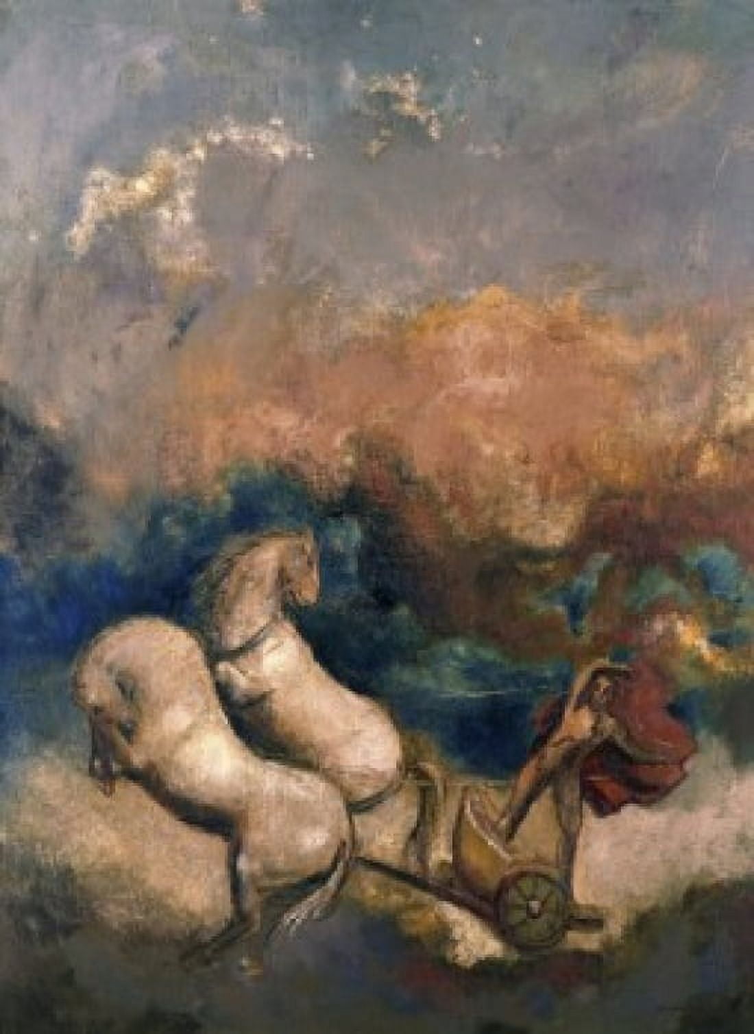 Charioteer Odilon Redon (1840-1916 French) Oil & pastel Canvas Art - Odilon Redon (18 x 24)
