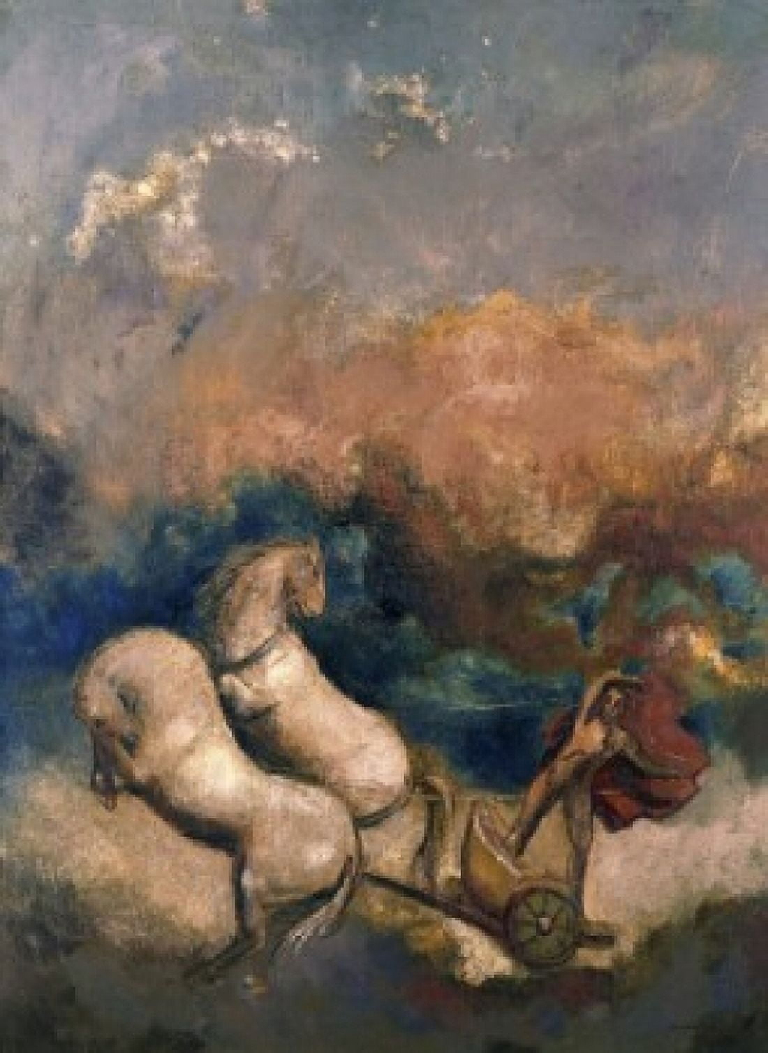 Charioteer Odilon Redon (1840-1916 French) Oil & pastel Canvas Art - Odilon Redon (24 x 36)