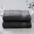 thumbnail image 1 of Charisma 100% Hygrocotton 2 Piece Bath Towel Set Gunmetal Gray Hygro Cotton, 1 of 1