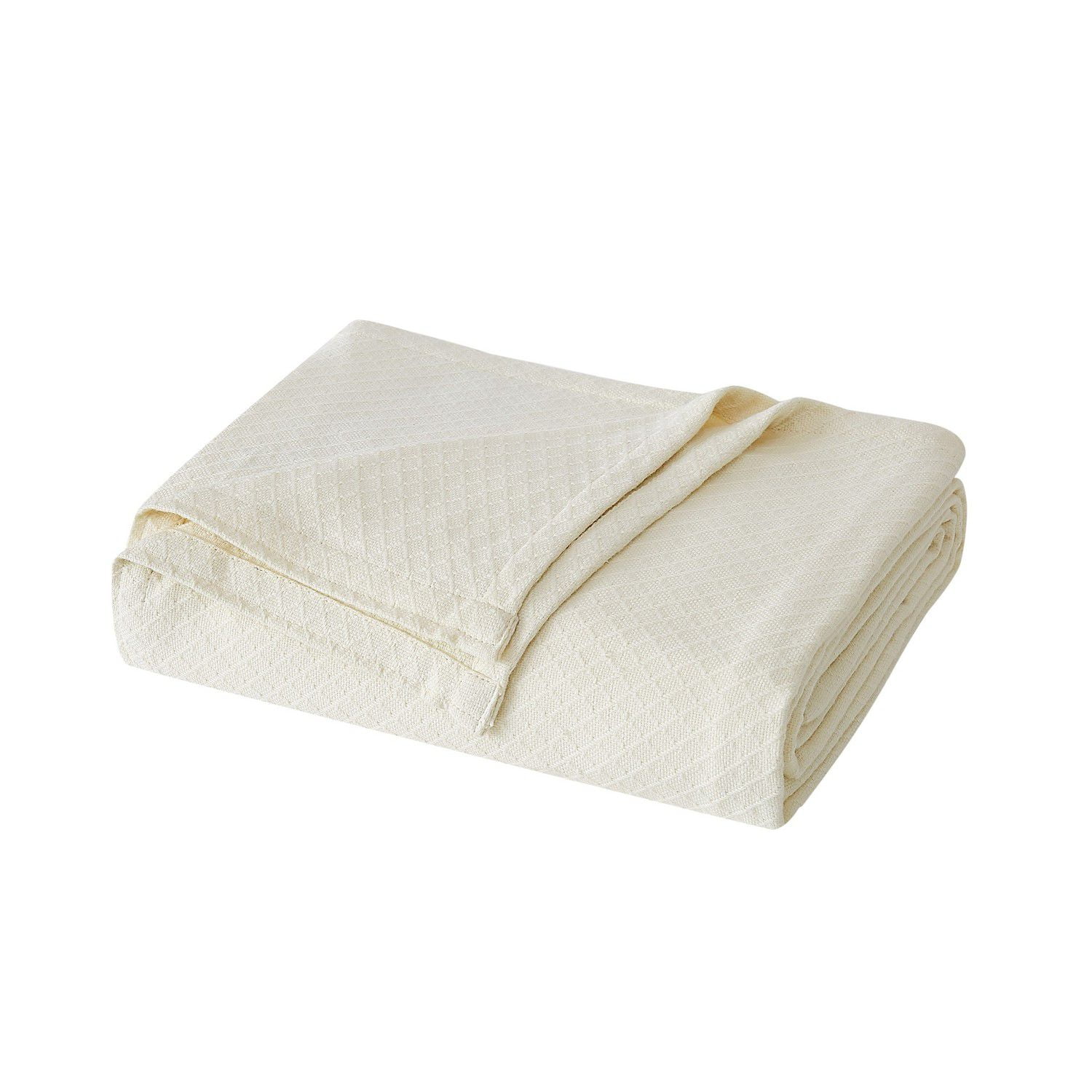 Deluxe King-Sized Blush Cotton Woven Bed Blanket