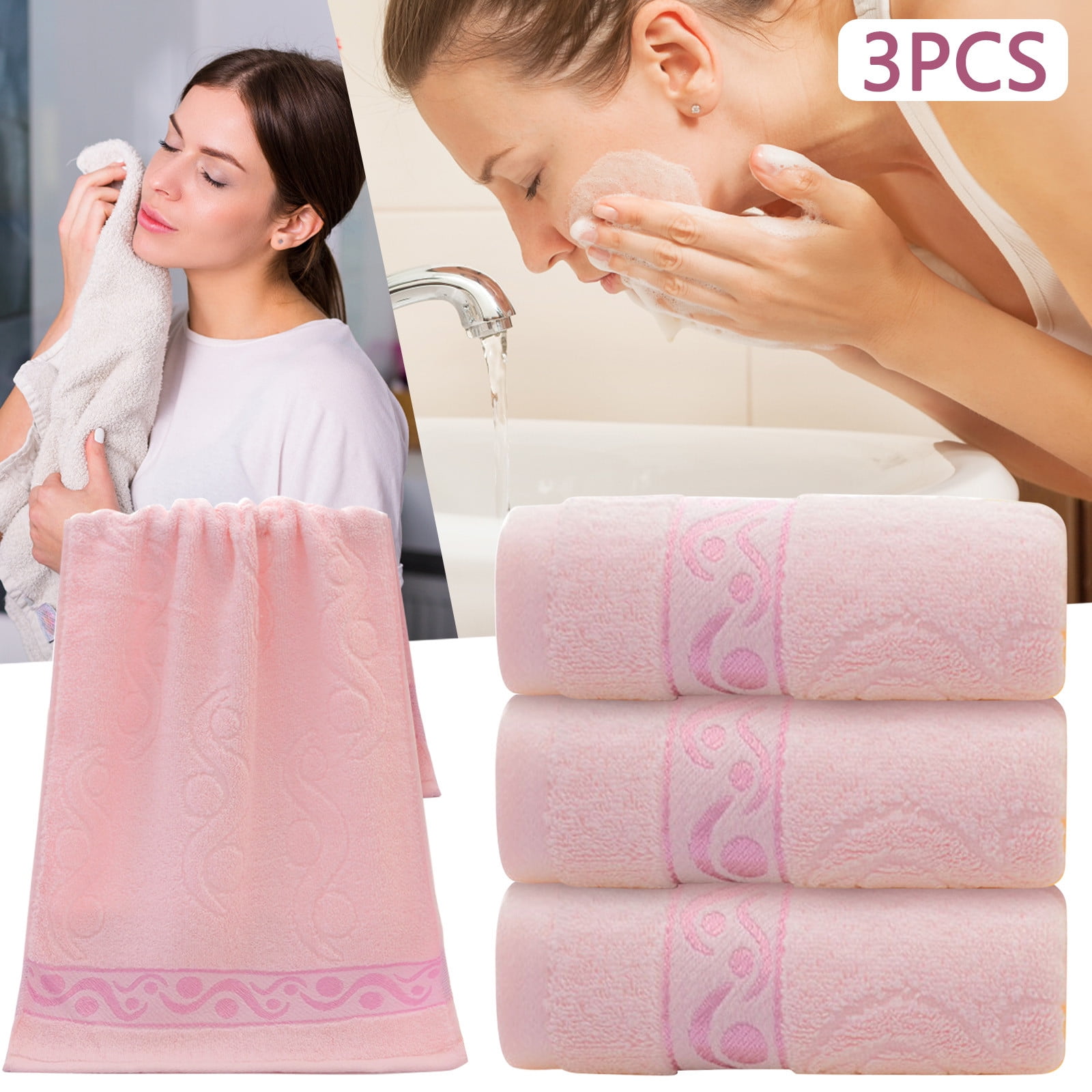 Charisma Towels Bath Towels Thick 3PC Towel Absorbent Clean And Easy To Clean Cotton Absorbent Soft Suitable For Kitchen Bathroom Living Room Walmart