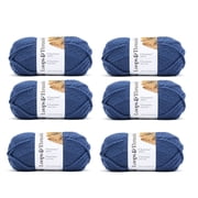 Loops & Threads Charisma Yarn - Multicolor Yarn for Knitting, Crochet, Weaving, Arts & Crafts - Denim, Bulk 6 Pack