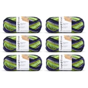 Loops & Threads Charisma Yarn - Multicolor Yarn for Knitting, Crochet, Weaving, Arts & Crafts - Dragonfly, Bulk 6 Pack