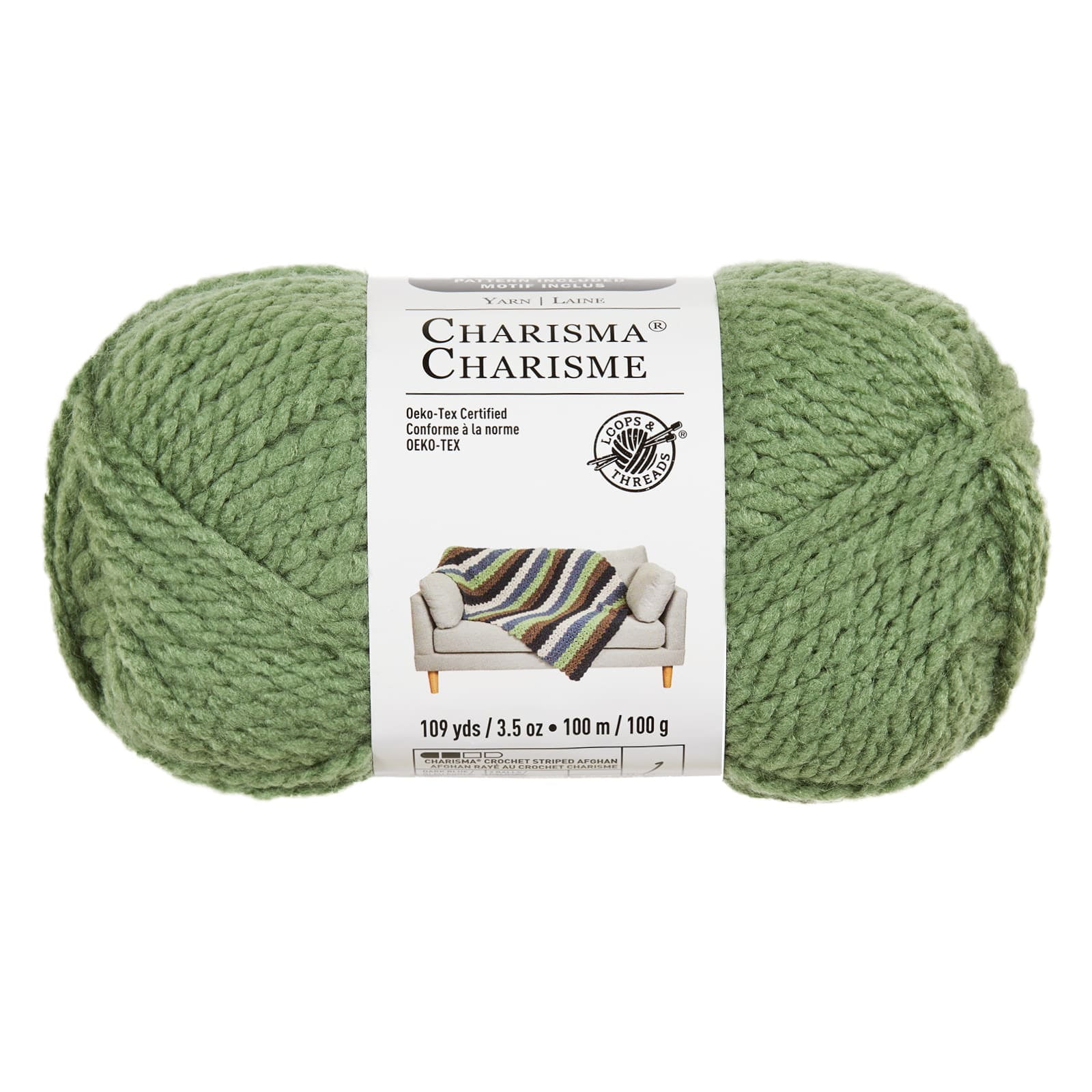 Loops & Threads Impeccable Yarn - Sage & Multicolor - 3.5 oz