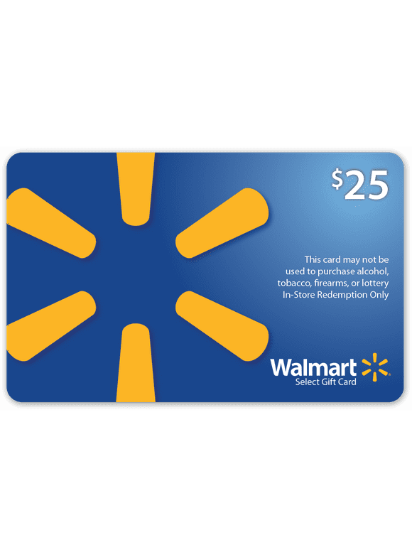 Charitable $25 Walmart Gift Card (Alcohol/Tobacco/Lottery/Firearms Prohibited)
