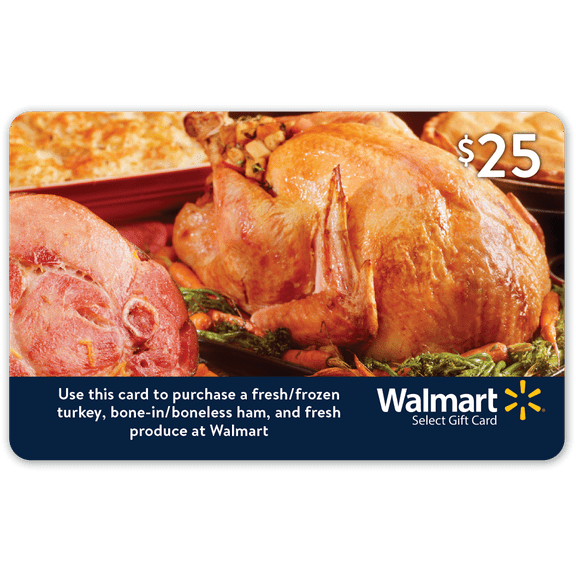 Charitable Restricted Turkey $25 Walmart Gift Card