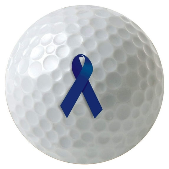 Charity Awareness Ribbon, Multiple Colors, Pick a Color, 3-Pack Printed Golf Balls, Sleeve of 3 Golf Balls