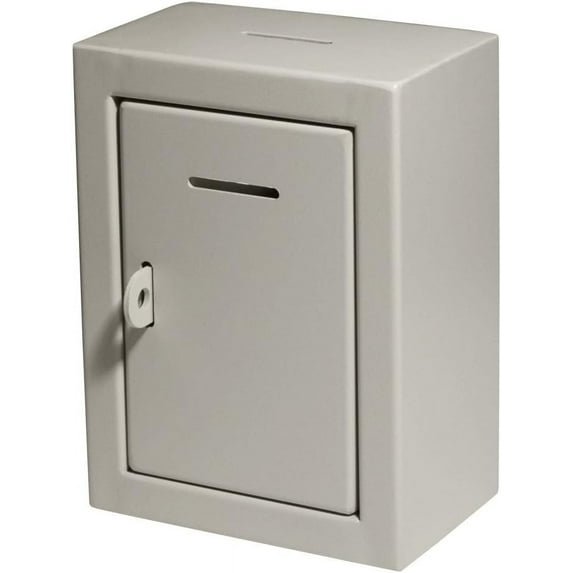 My Charity Boxes MCB Classic Metal Box - Donation Box - Comment Box - Secure Collection Box - Ballot Box - Ticket Box - Easy Wall Mounting,( Lock with Padlock Not Included)