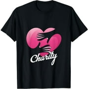 Charity Hand Heart Volunteering Kindness Heroes Donation T-Shirt
