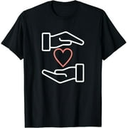 Charity Hands Heart Kindness Volunteer Charitable Donation T-Shirt