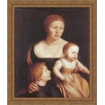 thumbnail image 1 of Charity (The Family of the Artist) 28x34 Large Gold Ornate Wood Framed Canvas Art by Hans Holbein the Younger, 1 of 2