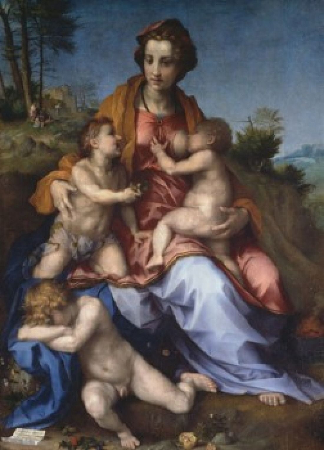 Charity by Andrea del Sarto (1486-1530) Canvas Art - Andrea del Sarto (18 x 24)