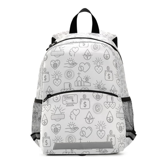 Charity donation pattern design Teenage Backpack Middle Students Bookbag Outdoor Daypack