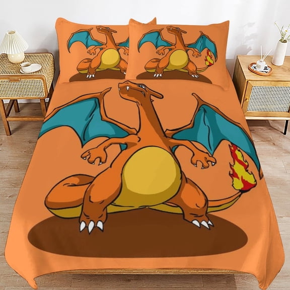 Fire Dragon 3-Piece All Season Bedding Set, Comforter Set with Pillow Shams for Bedroom & Dorm Decor, Ideal Gifts for Women Men Teens Friends Family