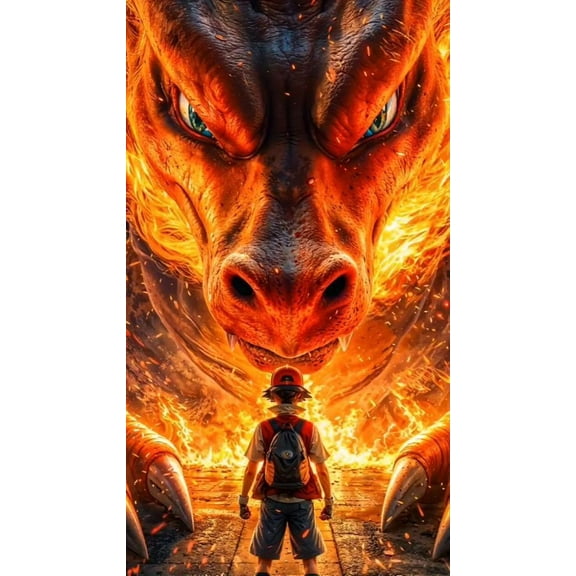 Charizard Diamond Painting Kits,Anime Diamond Art for Adults,Diamond Painting for Full Drill,Fashion Decoration Home Interior Diamond Painting 12x16 Inch