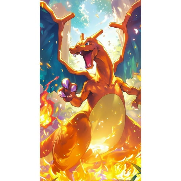 Charizard Diamond Painting Kits,Pet elf Diamond Art for Adults,Diamond Painting for Full Drill,Fashion Decoration Home Interior Diamond Painting 12x16 Inch