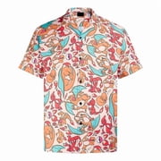 Charizard Hawaiian Shirt for Men – Vibrant Orange Cartoon Print, Cool and Comfortable Tropical Gift – Fun Menswear for Gamers, Anime Fans & Summer Beach Vibes |