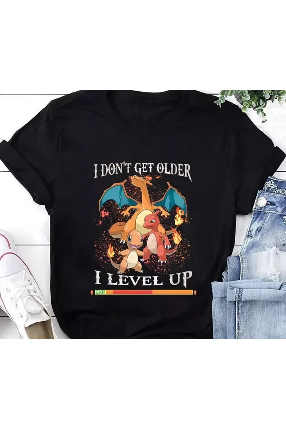 Charizard I Don't Get Older I Level Up T-Shirt UNISEX Shirt