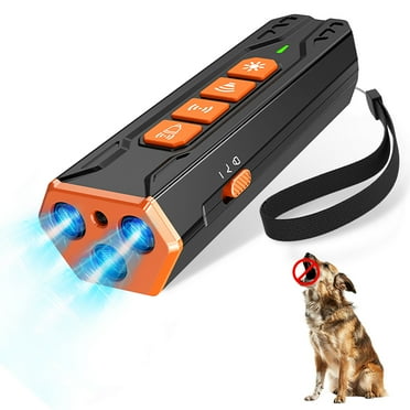 Charkool Dog Bark Deterrent Device, 4 Training/Deterrent Modes for Dogs, Dog Barking Control Devices Dog Training, 23 ft Range, Black Orange