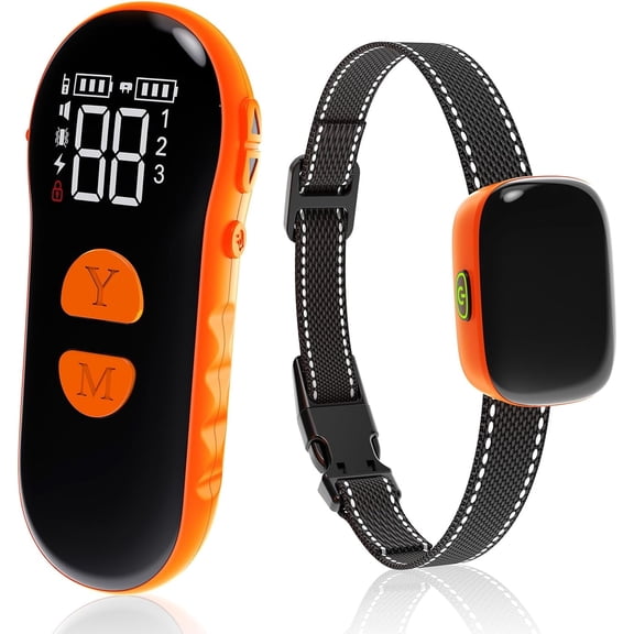 Charkool Dog Shock Collar with Remote,3 Modes Beep Vibration& Remote 2600Ft Shock Collar for All Dogs 8-120lbs, Orange