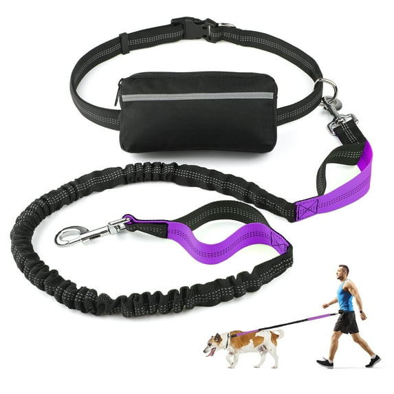 Charkool Hands Free Dog Leash For Running That Makes A Great Waist Leash for Dog Walking, Double Handle Leash with Reflective Stitching and Adjustable Dog Walking Belt