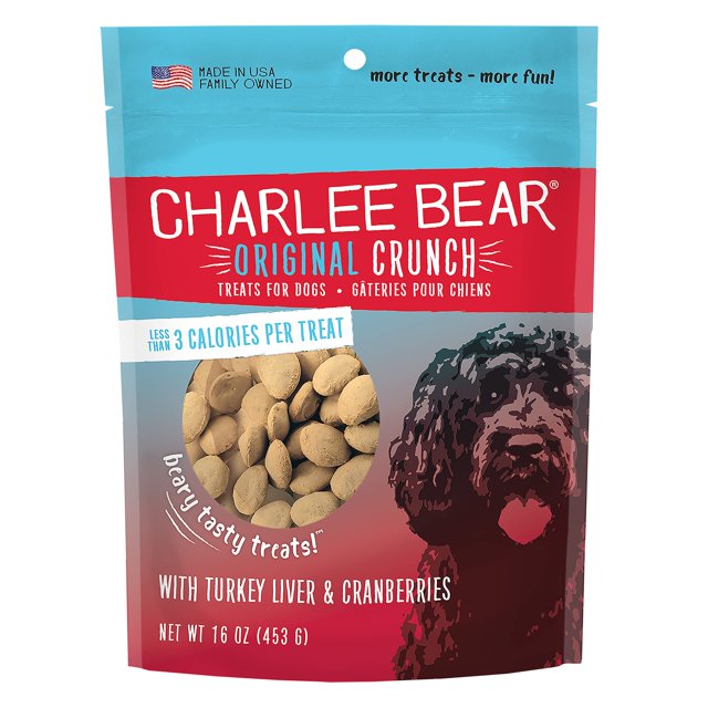 Charlee Bear Original Dog YPF5 Treats, Turkey Liver & Cranberries, 16