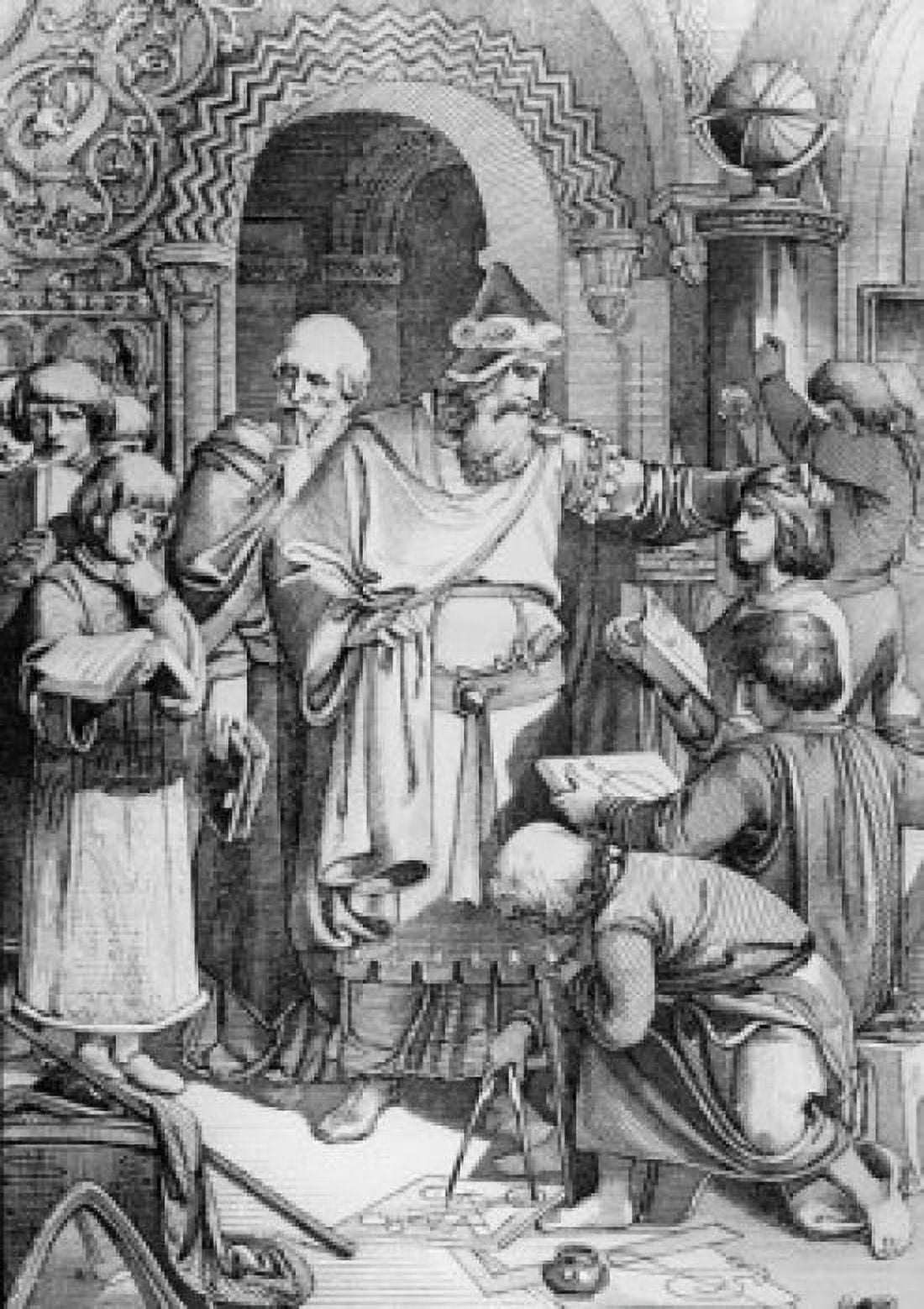 Charlemagne Entering the Palace Schoolroom Peter Johann Nepomuk Geiger (1805-1880 German) Canvas Art - Peter Johann Nepomuk Geiger (24 x 36)