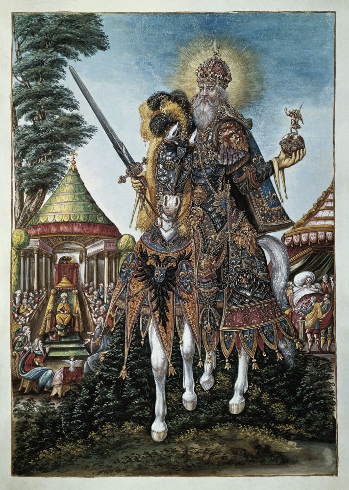 Charlemagne Or Charles I (742-814) Canvas Art -  (24 x 36)