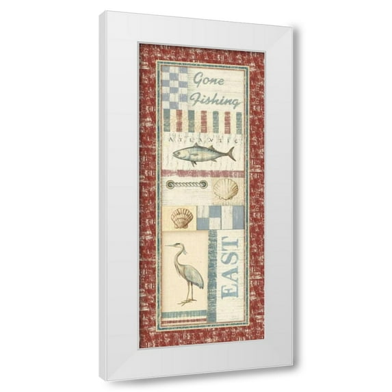 Charlene Audrey 10x18 White Modern Wood Framed Wall Art Titled - Coastal IV