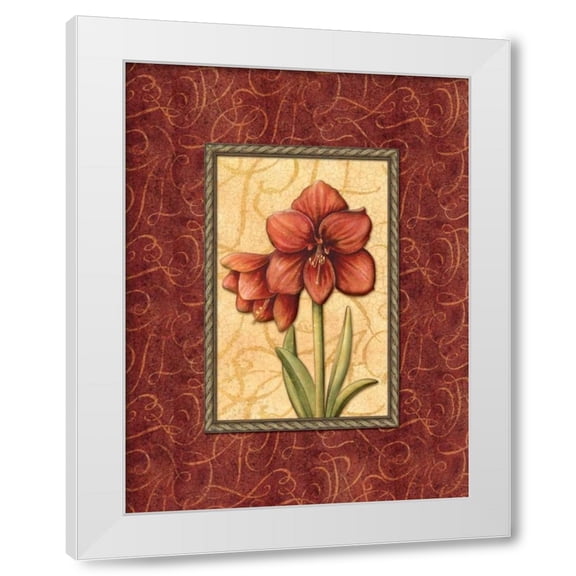Charlene Audrey 12x14 White Modern Wood Framed Wall Art Titled - Red Passion IV