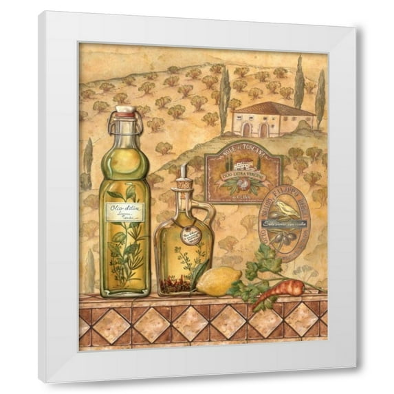 Charlene Audrey 15x18 White Modern Wood Framed Wall Art Titled - Flavors of Tuscany II