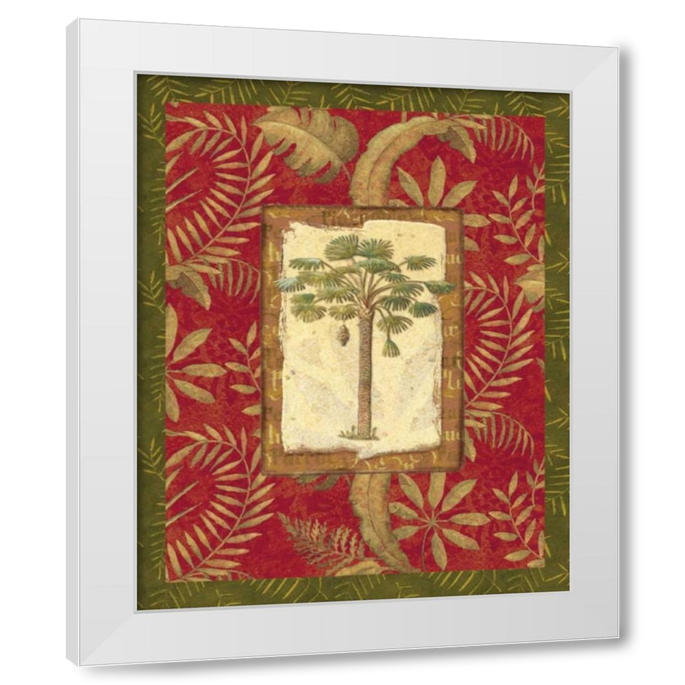 Exotica Palm I 20x24 White Wood Framed Print