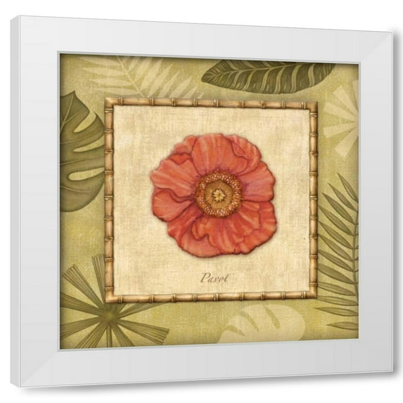 Charlene Audrey 4x24 White Modern Wood Framed Wall Art Titled - Paradisio IV