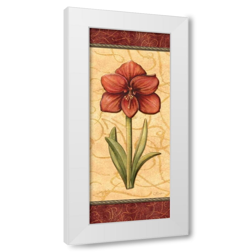 Charlene Audrey 8x14 White Modern Wood Framed Wall Art Titled - Red ...