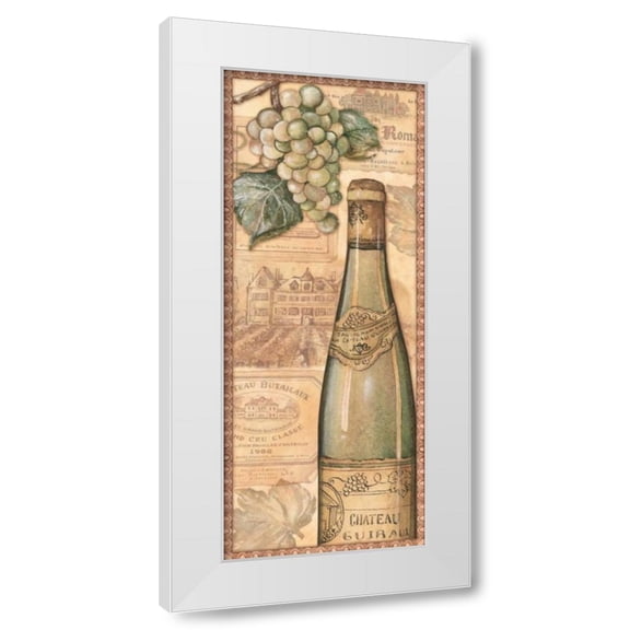 Charlene Audrey 8x14 White Modern Wood Framed Wall Art Titled - Vineyards - White
