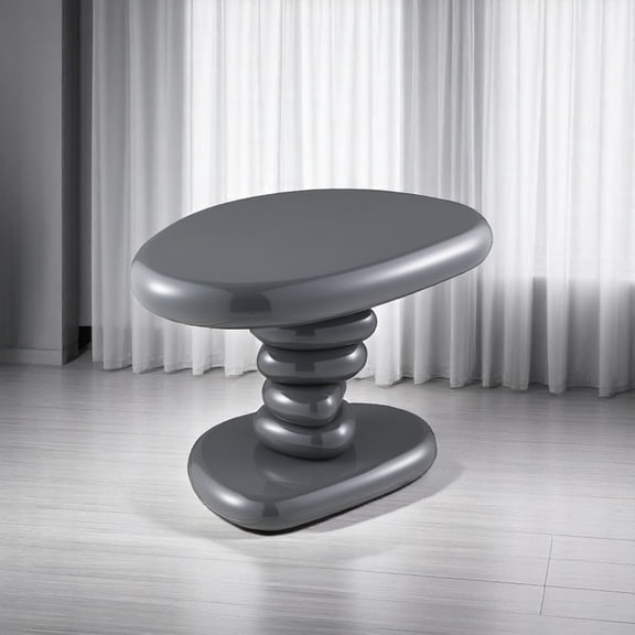 Charlene Gray High Gloss End Table