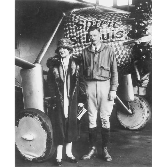 Charles A. Lindbergh N(1902-1974). American Aviator. Lindbergh With His Mother Evangeline Lodge Lindbergh And The