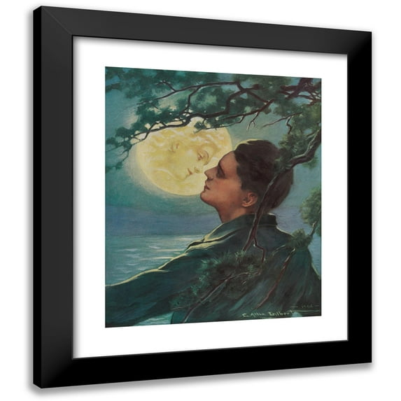 Charles Allan Gilbert 15x18 Black Modern Framed Museum Art Print Titled - The Girl in the Moon (1908)
