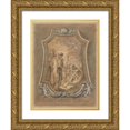 thumbnail image 1 of Charles-André van Loo 11x14 Gold Ornate Wood Frame and Double Matted Museum Art Print Titled - Saint Gregory as Deacon Directing Prayers and Processions for the Cessation of the Plague (1762, 1 of 4