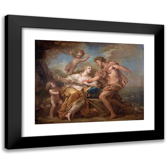 Charles-André van Loo 18x15 Black Modern Framed Museum Art Print Titled - Bacchus and Ariadne